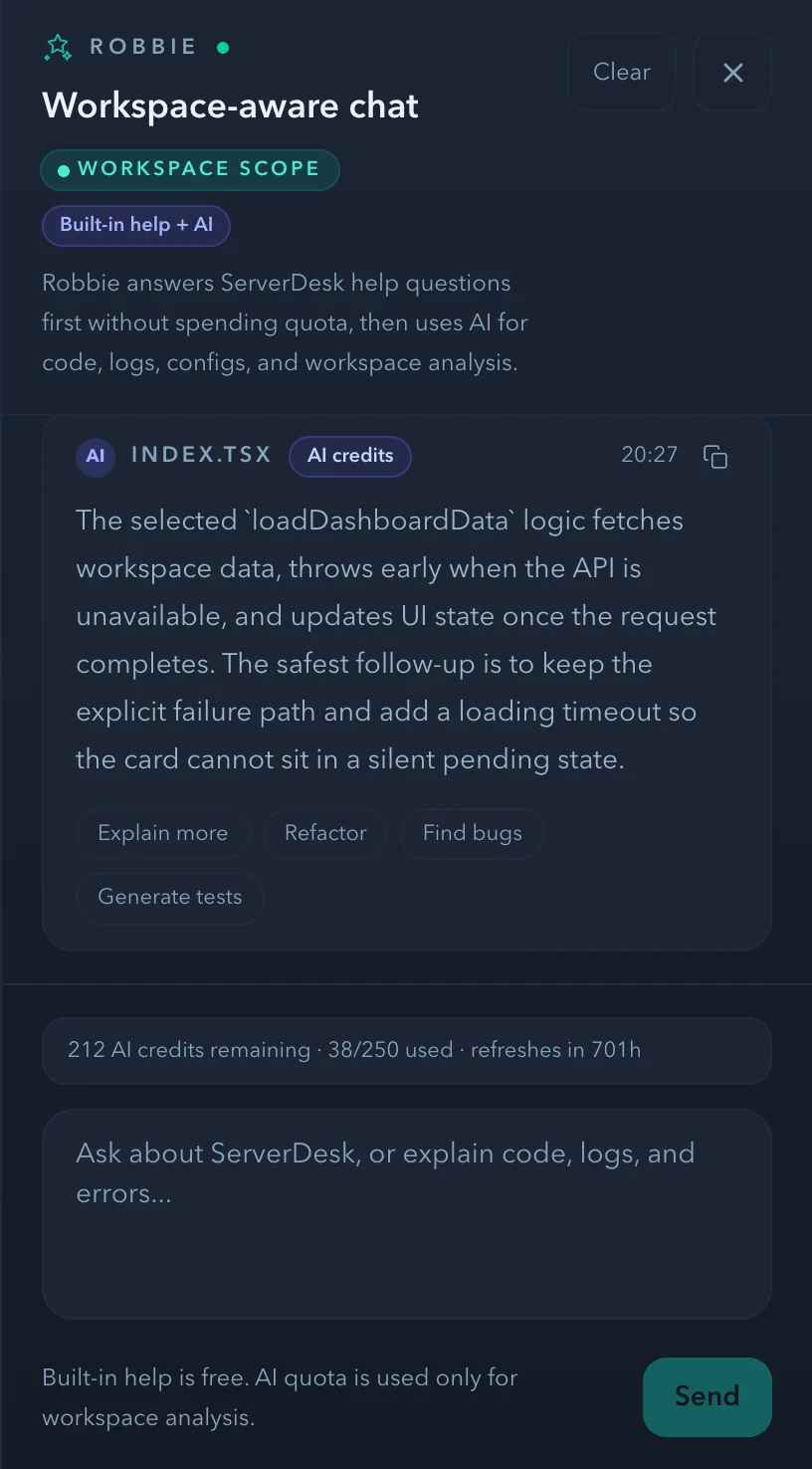 Robbie now spots issues before you ask